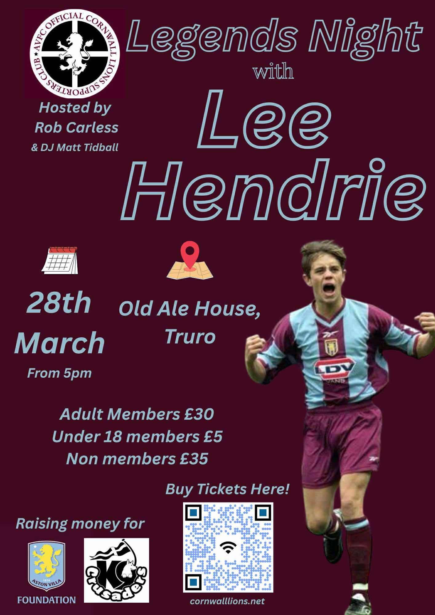 Legends Night with Lee Hendrie